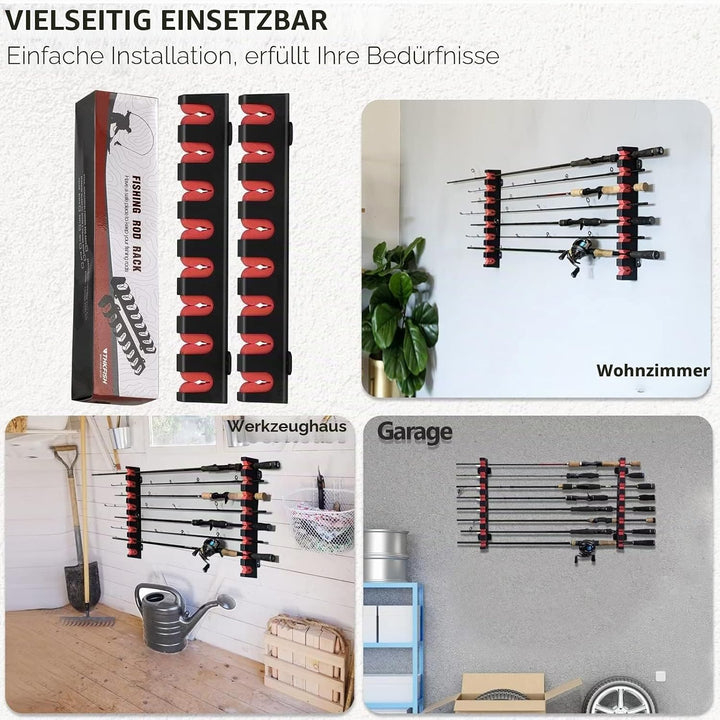 THKFISH Rutenständer Angelruten Angelrutenstände Angelrutenhalter Wand Vertikale/horizontale Angelru