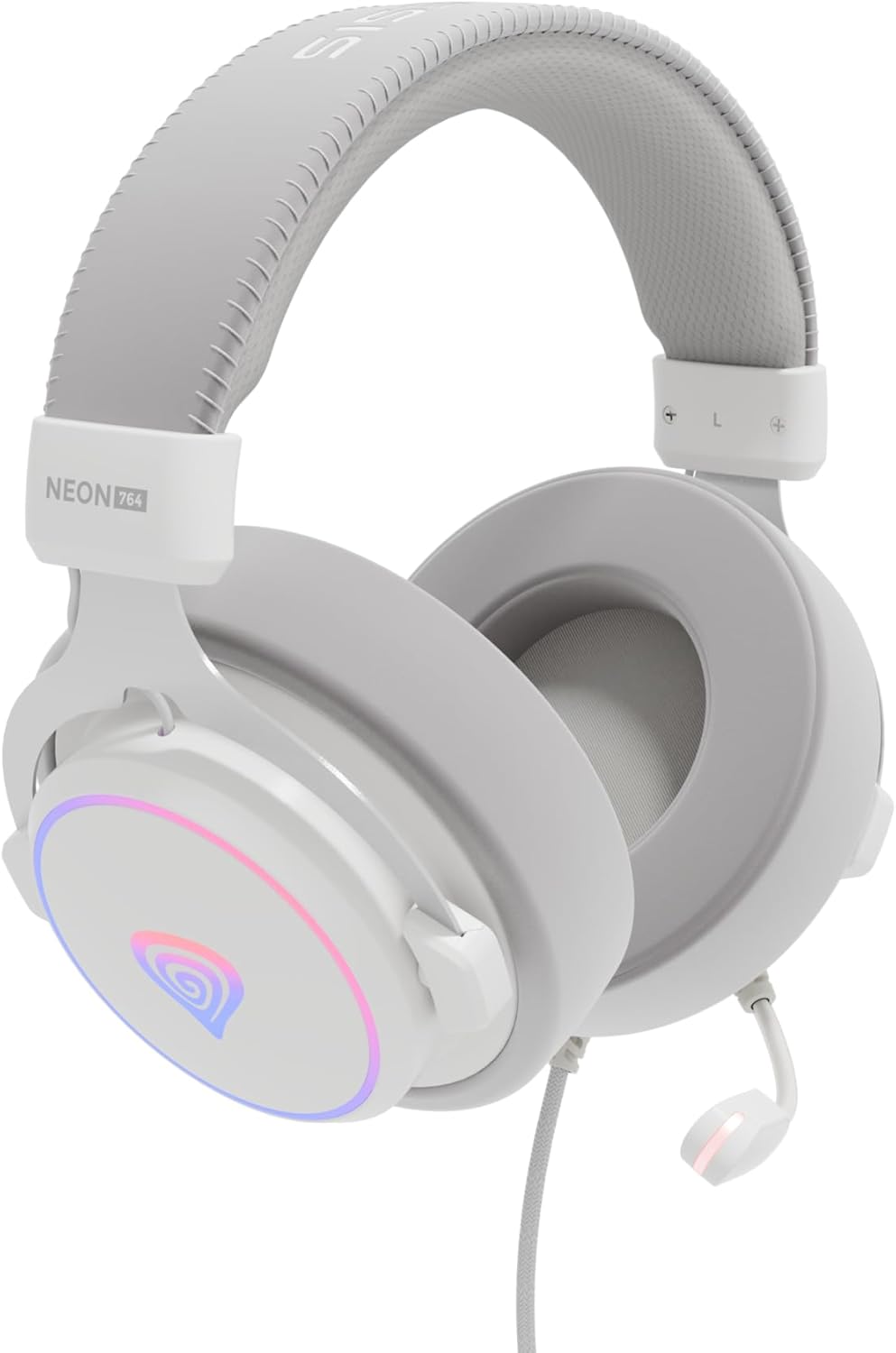 Genesis Neon 764 RGB Gaming Headset USB mit Virtual 7.1 Surround Sound, 50mm Treiber, ENC Mikrofon,