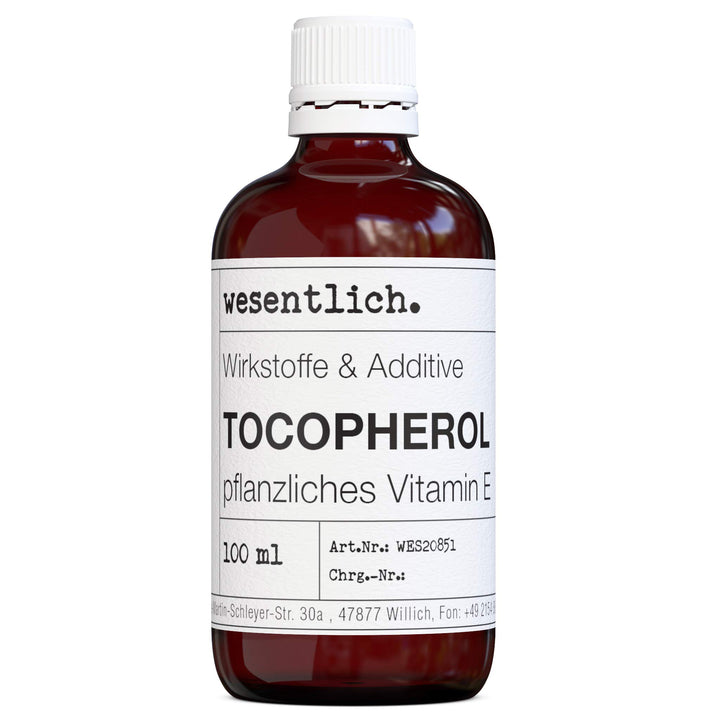 wesentlich. Vitamin E Öl, rein pflanzlich - Tocopherol 100ml - Pflege für Haut, Haare, Nägel