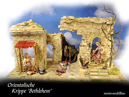 Krippenbausatz BETHLEHEM – Orientalische Krippe zum Selberbauen – 480+ Teile – Krippenstall Modellba