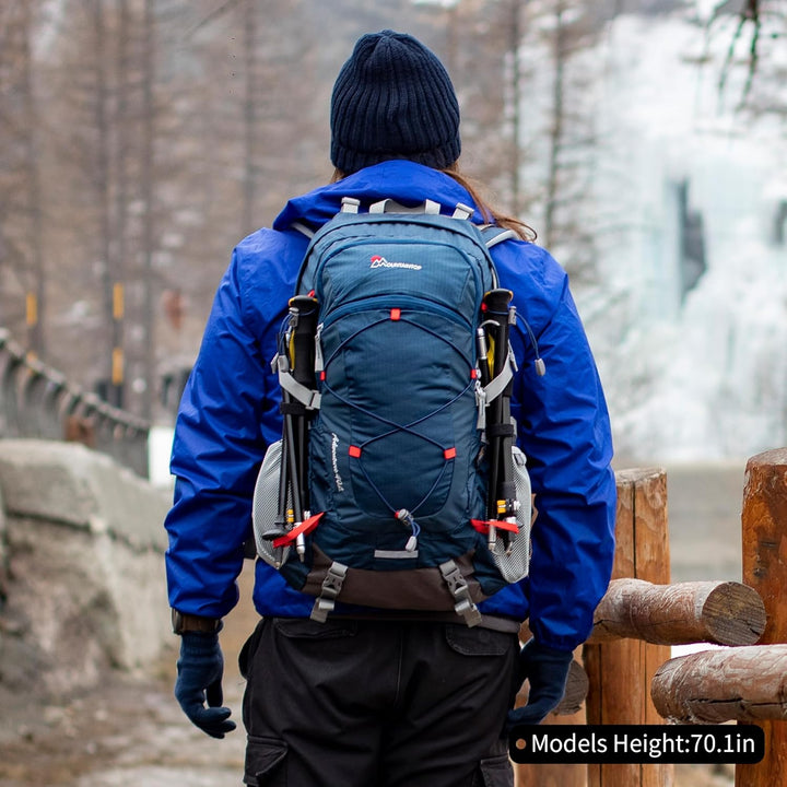 MOUNTAINTOP 40L Wanderrucksack Herren Damen Trekkingrucksack Outdoor Rucksäcke mit Regenhülle für Ca