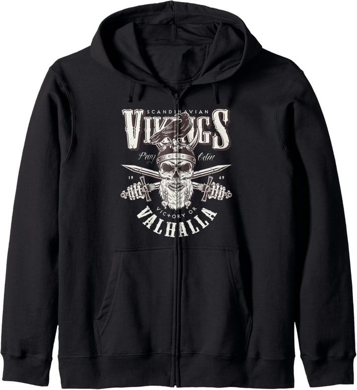 Wikinger Vegvisir Viking Kelten Valhalla hugin munin Germane Kapuzenjacke