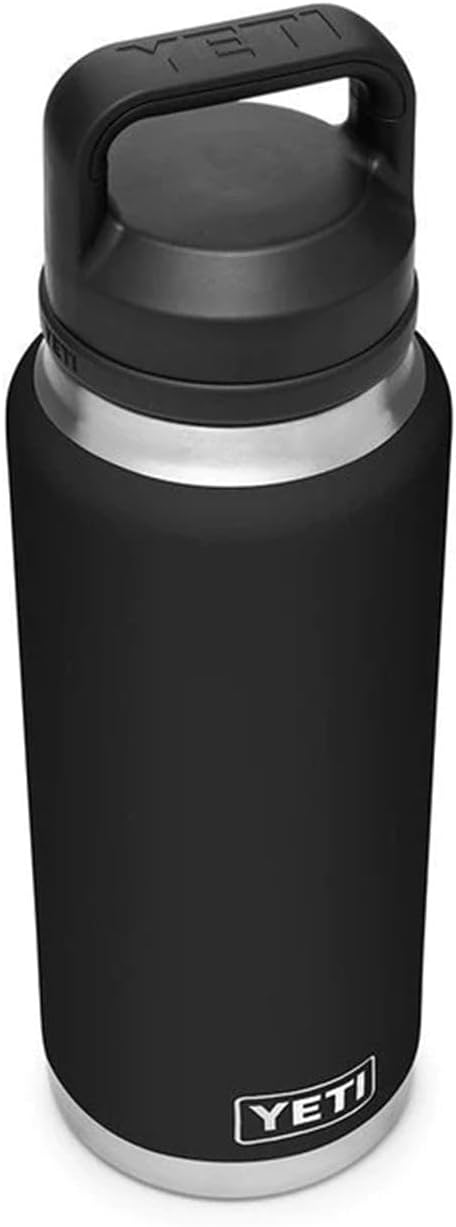 YETI Rambler Flasche Mit Chug-Verschluss, Black, 36 oz (1 l), Black