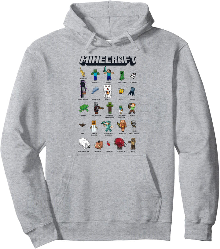 Minecraft Group Shot Poster Collage Style Pullover Hoodie