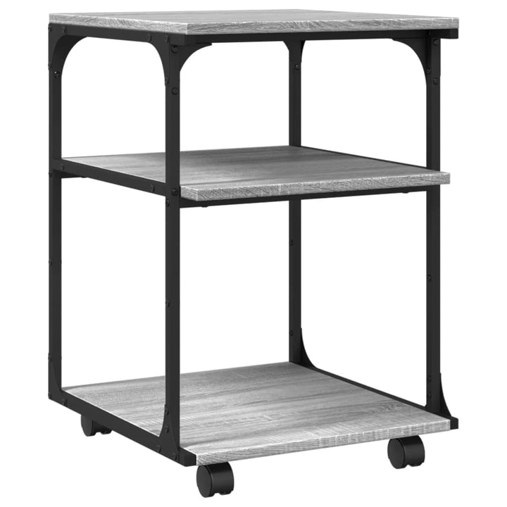 vidaXL Druckerständer , Druckertisch mit 4 Rollen 3 Ablagen, Druckerwagen für Büro Arbeitszimmer, Dr