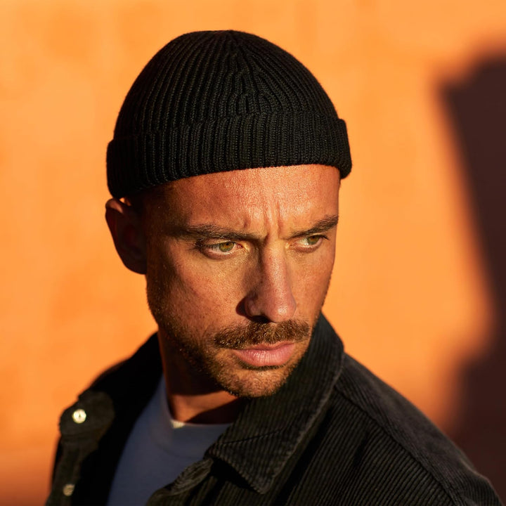 Enter the Complex® Kurze Fisherman Beanie, Docker Mütze, Herren und Damen, Trawler Beanie, 100% Meri