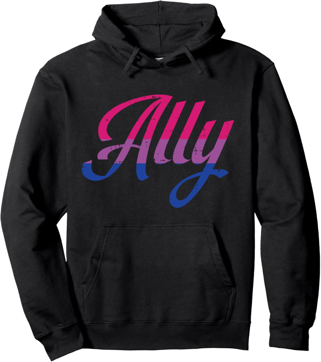 Ally Bisexual Color Cute Bi Pride Flag LGBTQ Men Women Kids Pullover Hoodie