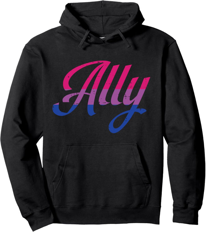 Ally Bisexual Color Cute Bi Pride Flag LGBTQ Men Women Kids Pullover Hoodie