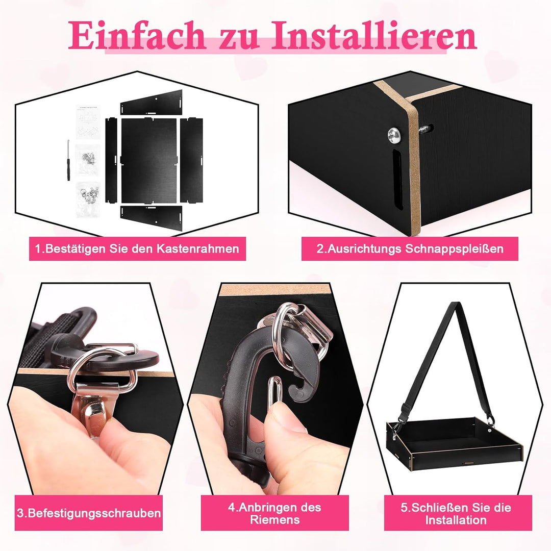Bauchladen JGA Schwarz Bauchladen Junggesellinnenabschied Team Bride Deko Bauchladen Braut Holz für