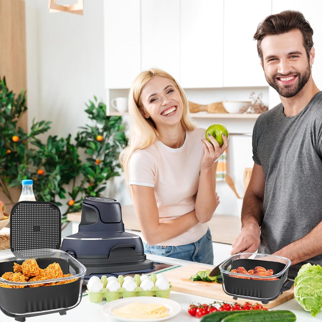 Airfryer Zubehör für Ninja CRISPi FN101EU Airfryer 2 Stück Silikonform+ Spritzschutz + Silikonmatten
