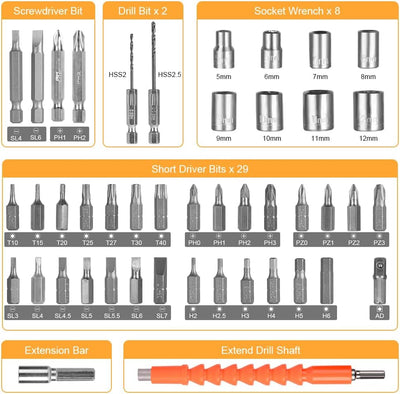 flintronic Klein, Mini Akkuschrauber con LED-Licht, 1300mAh Akku Wiederaufladbar, 3,6V Akkuschrauber