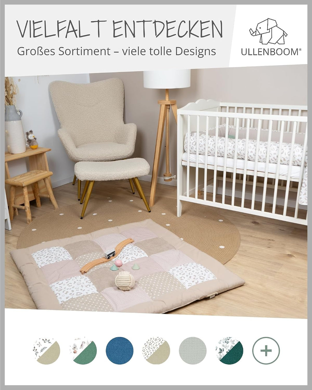 ULLENBOOM Windeltasche für unterwegs Leo (Made in EU) - Wickeltasche für bis zu 3 Windeln, Feuchttüc
