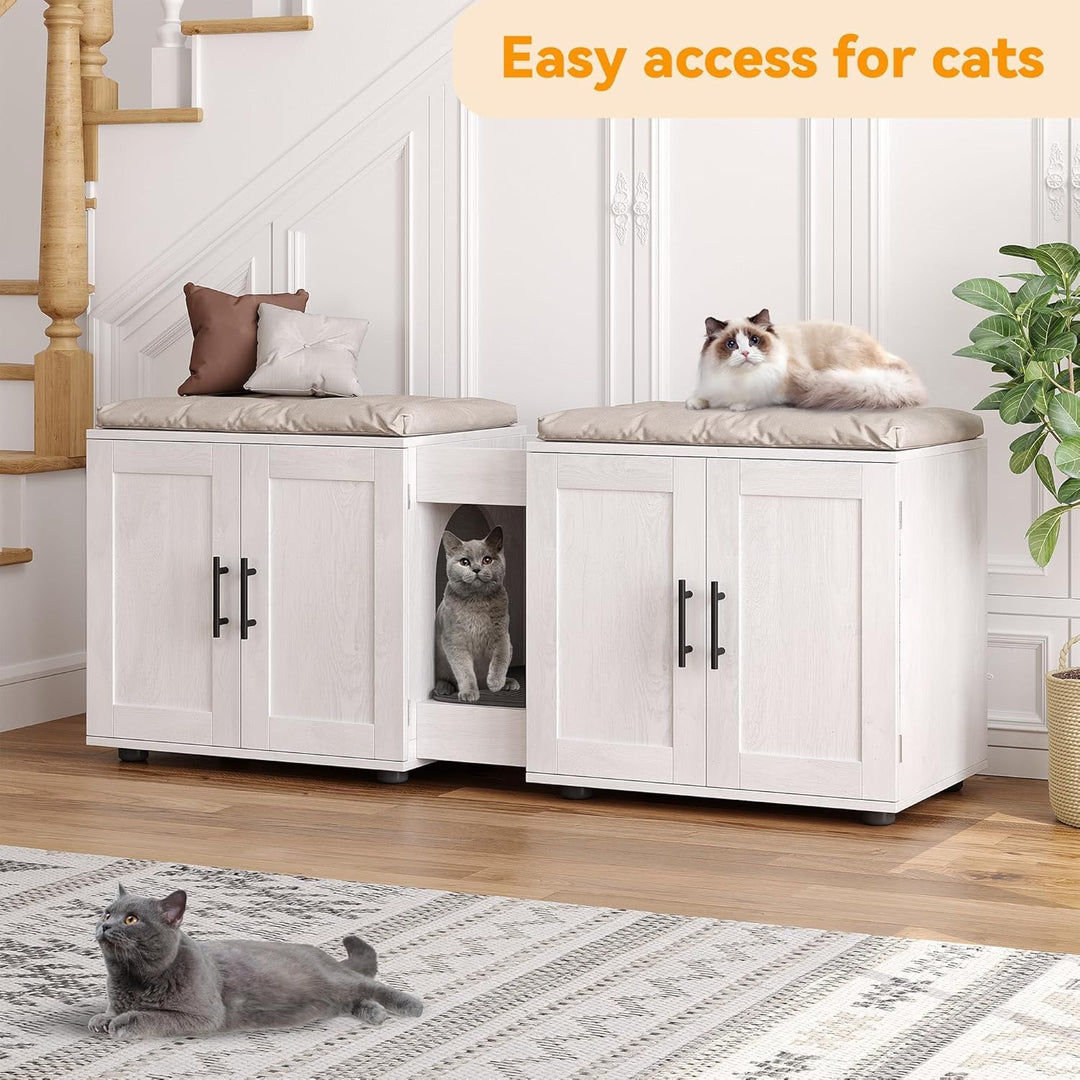 Katzenschrank Für Katzentoilette Katzenklo Schrank, Verstecktes Katzentoilette Für 2 Katzen, Katzenm