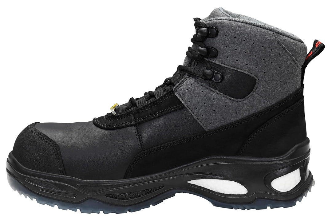 ELTEN Sicherheitsschuhe Miles Mid ESD S3, Damen und Herren, Leder, Kunststoffkappe (leichter als Sta