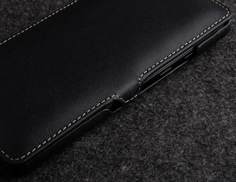 STILGUT Book Case kompatibel mit Google Pixel 6 Pro Hülle aus Leder mit Clip-Verschluss, Lederhülle,