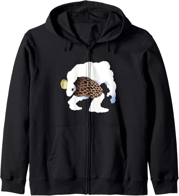 Funny Bigfoot Morchel Pilz Jäger Sasquatch Futtersuche Kapuzenjacke