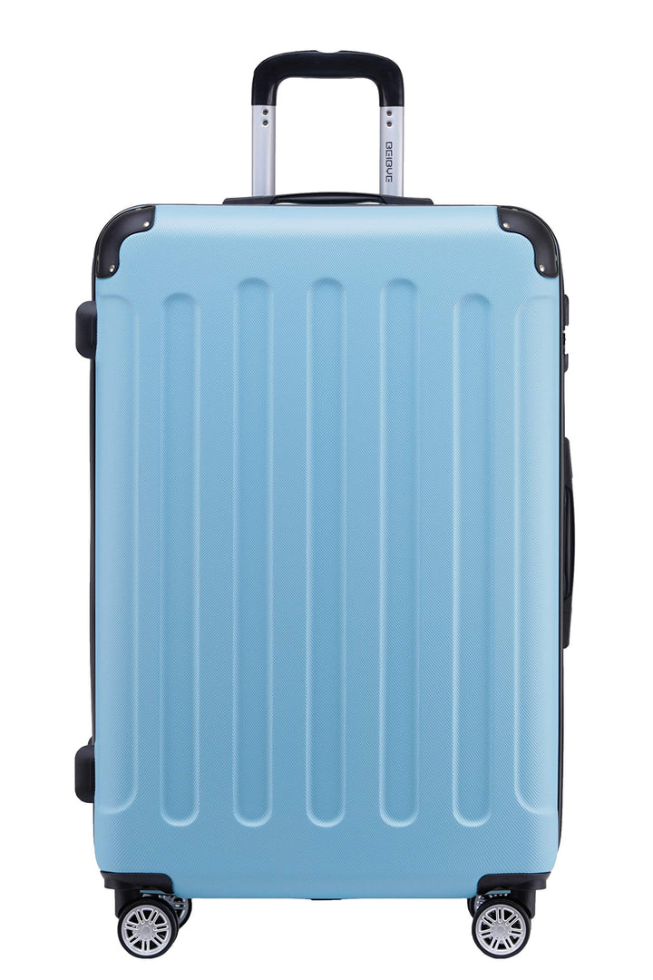 BEIBYE- Hartschalenkoffer Koffer Trolley Rollkoffer Reisekoffer Zahlenschloss 4 Zwilings-Rollen (Gla