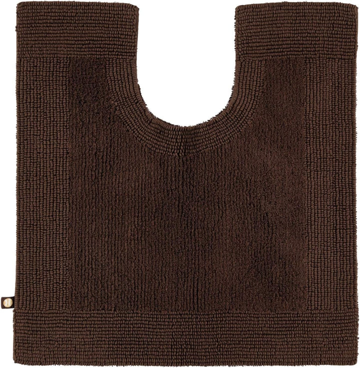 Rhomtuft Badteppiche Prestige Mocca - 406 Toilettenvorlage mit Ausschnitt 60x60 cm, Toilettenvorlage