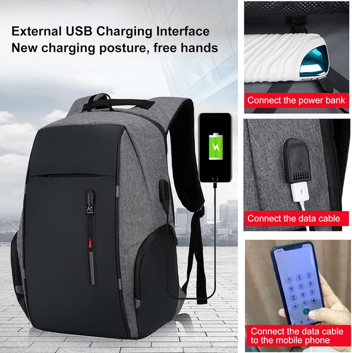 Pongnas Rucksack für 15,6-Zoll-Computer mit Wasserstoff. Rucksack für Schul-Laptop. Rucksack für Com