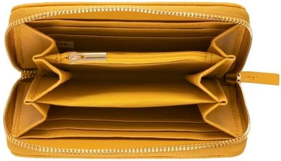 DRAEGER Paris – Geldbörse – 15 x 2,5 x 9,5 cm – Grün/Gold – Reissverschluss – Accessoire Mode, Mode,