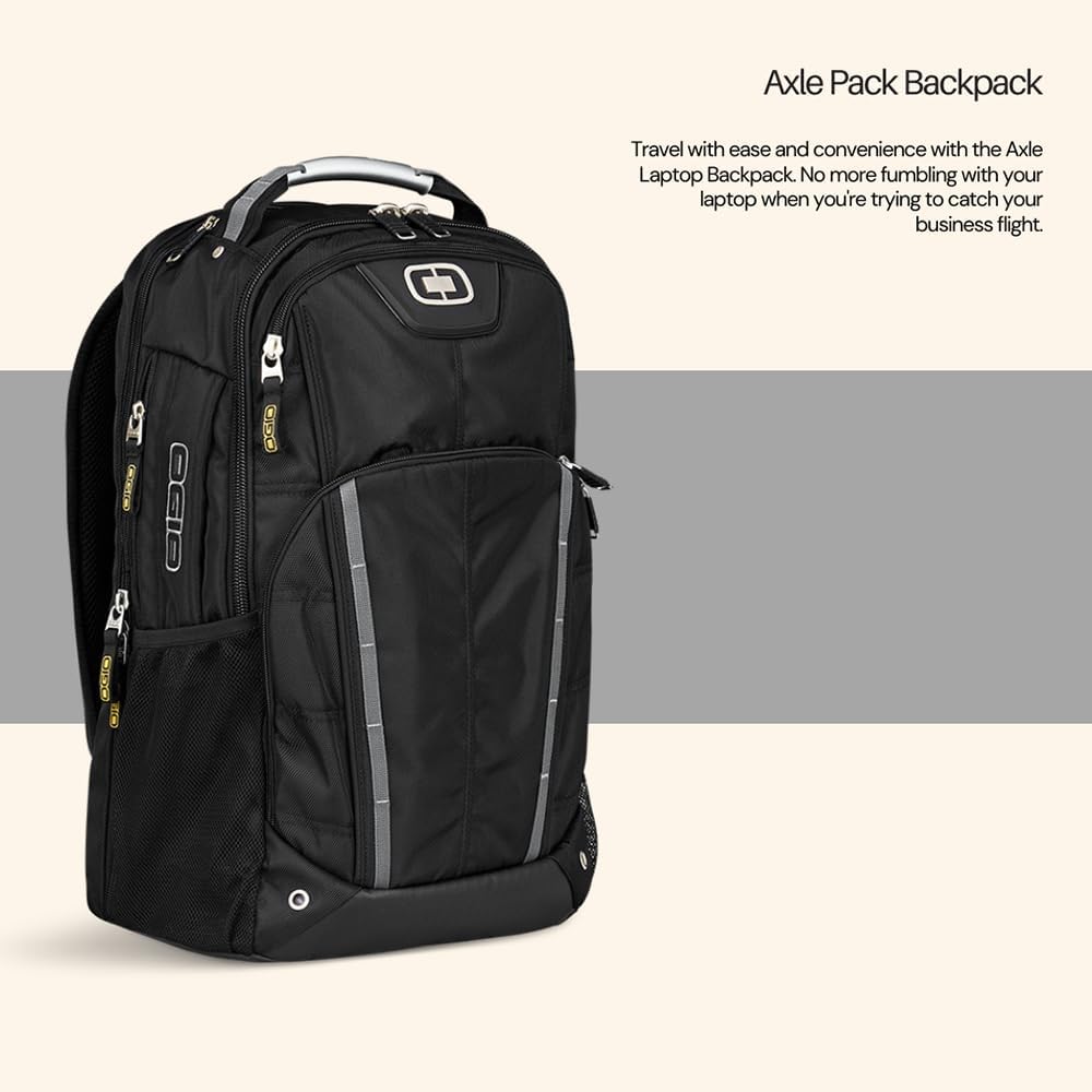 OGIO Unisex Axle Convenient 17 Zoll Laptop/Tablet Fach Rucksack (1 Stück) Stk Schwarz, Stk Schwarz