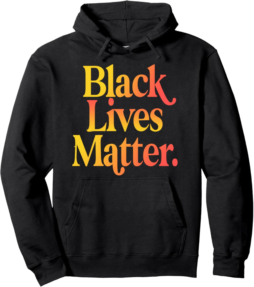 Anti-Rassismus-Protest Sommer Sonnenuntergang Ombre Black Pullover Hoodie