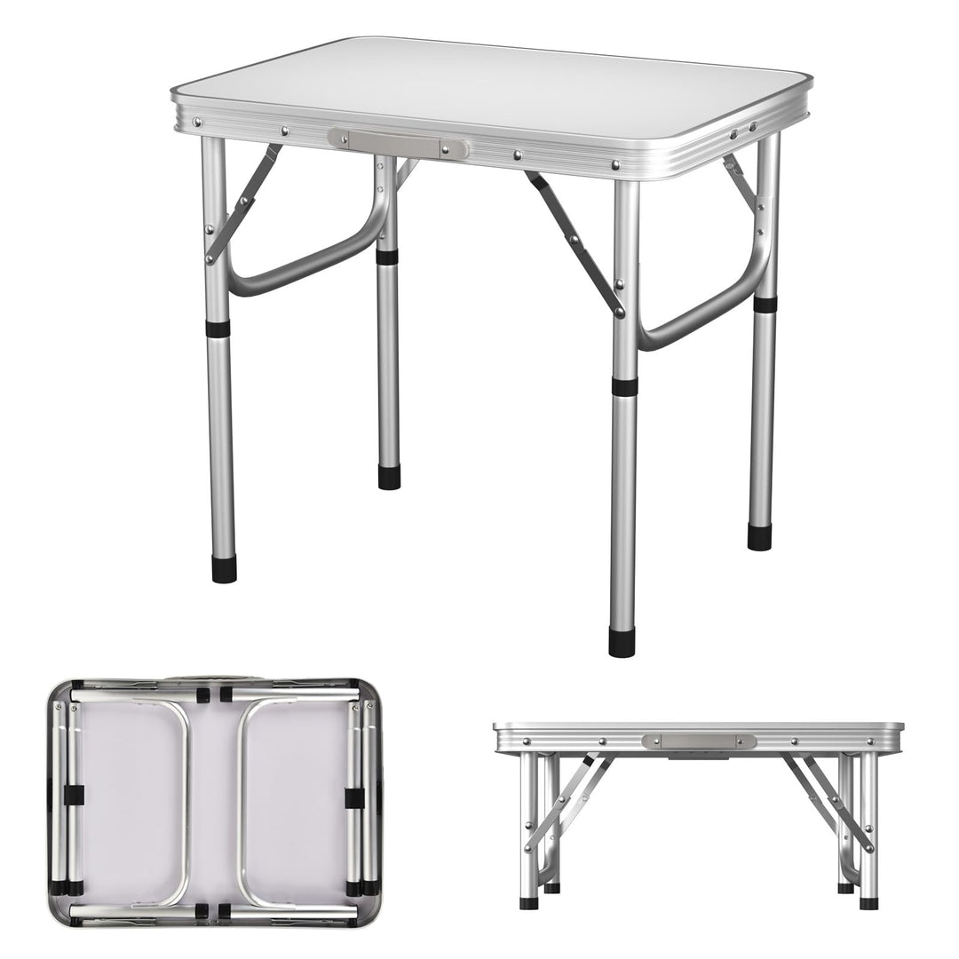 Klapptisch Camping-Picknicktisch 60x45 cm, verstellbare Höhe 26/56cm, Aluminium tragbarer Laptop-Tis