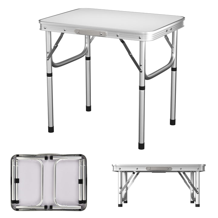 Klapptisch Camping-Picknicktisch 60x45 cm, verstellbare Höhe 26/56cm, Aluminium tragbarer Laptop-Tis
