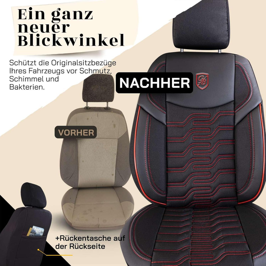 Autositzbezüge Universal – Premium Autozubehör Innenraum für PKW & SUV – Jacquard Sitzauflage, Autos