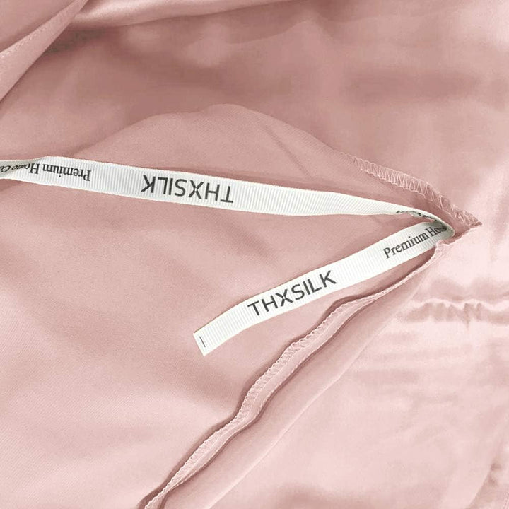 THXSILK Seidenbettwäsche Set 2 teilig, Bettbezug 135 x 200 cm und 40 x 80 cm Kissenbezug, Hypoallerg