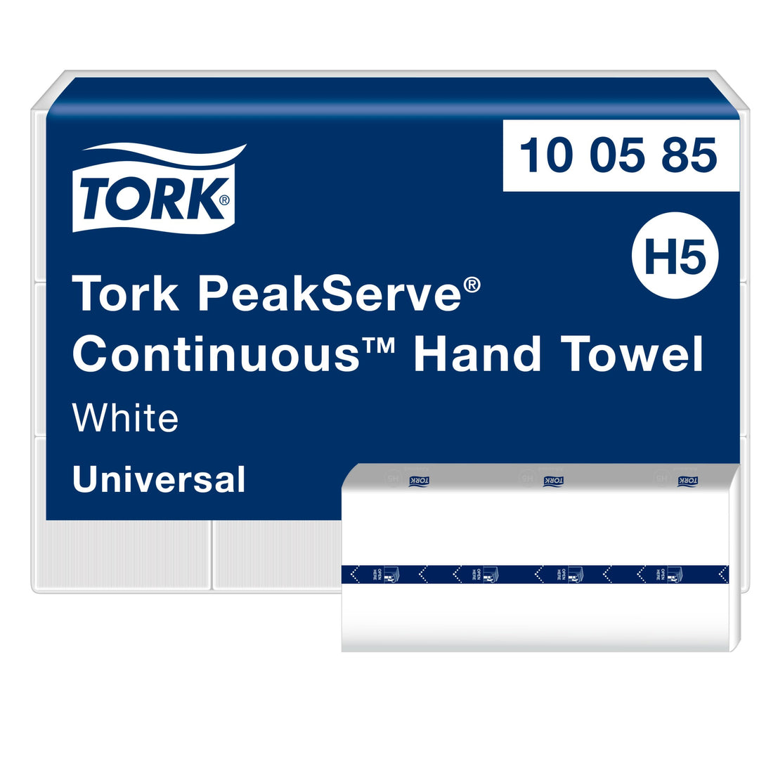 Tork PeakServe Endlos-Papierhandtücher Weiss H5, Universal-Qualität, komprimiert, 12 × 410 Tücher, 1