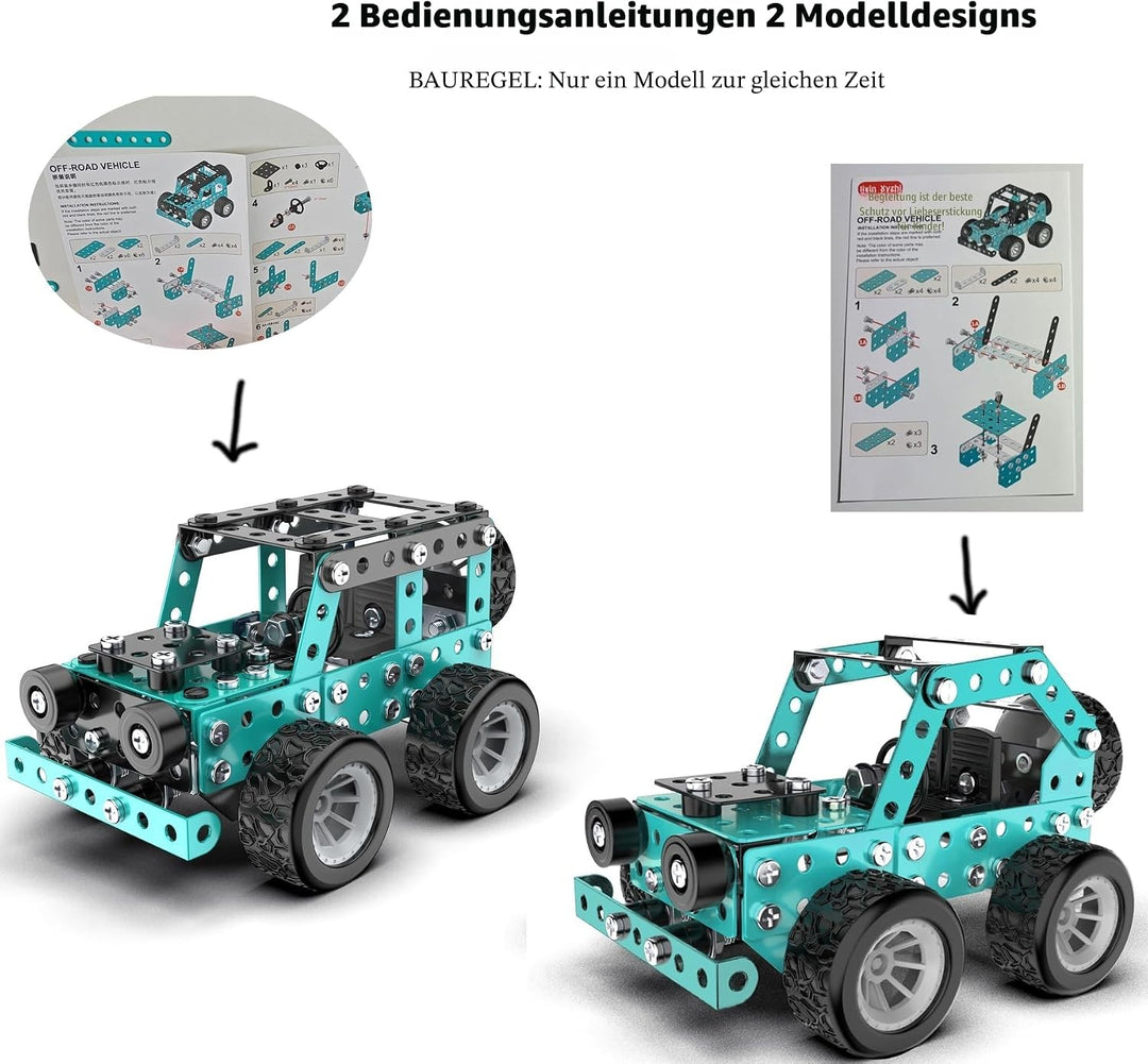 Metal Model Kit STEM Projects Jeep Vehicle Build Your own kit for Boys and Girls from 8 Years of Age