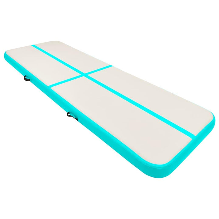vidaXL Gymnastikmatte Aufblasbar PVC Pumpe Tumbling Turnmatte mehrere Auswahl Grün 500 x 100 x 20 cm