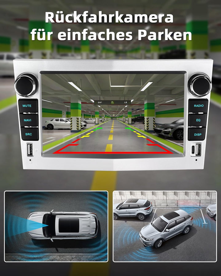 ESSGOO 4+64G Wireless Autoradio Android 14 mit Carplay und Android Auto Für Opel Corsa C/D Zafira B