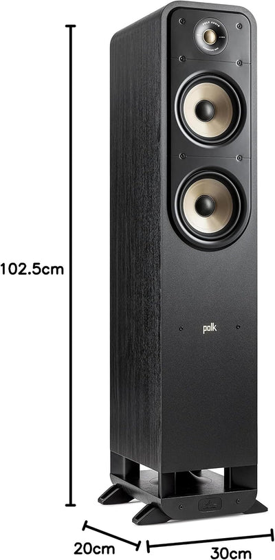 Polk Audio Signature Elite ES55 hochauflösender HiFi Standlautsprecher fürs Heimkino, Hi-Res Zertifi