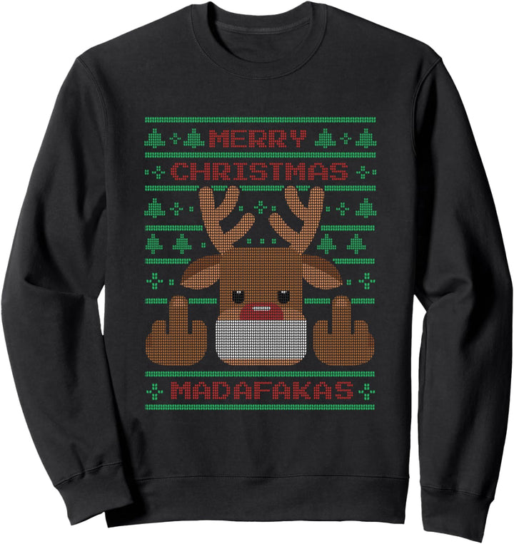 Männergeschenke Weihnachten I Ugly Christmas I Rentier Kleid Sweatshirt