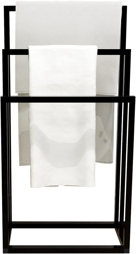 Towel Rack Metall Handtuchregal, 3 Stangen, Multifunktionaler Stehbügel freistehendes Trockenregal,