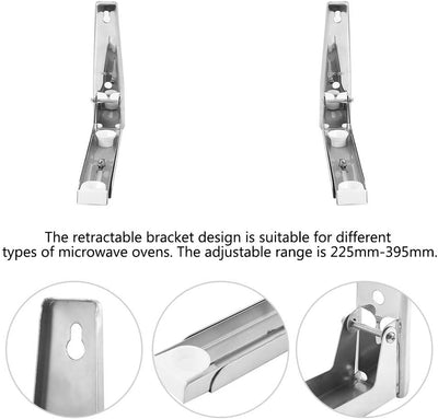 Teleskop Mikrowellenständer Rack Haushalt 304 Edelstahl Klappwand Backofenhalter Halterung Ablagebod