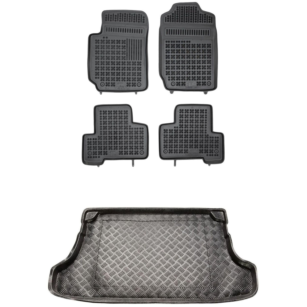 M MOTOS Satz Gummifussmatten und PE Kofferraumwanne für Suzuki Grand Vitara II 2005-2014 - Verbesser