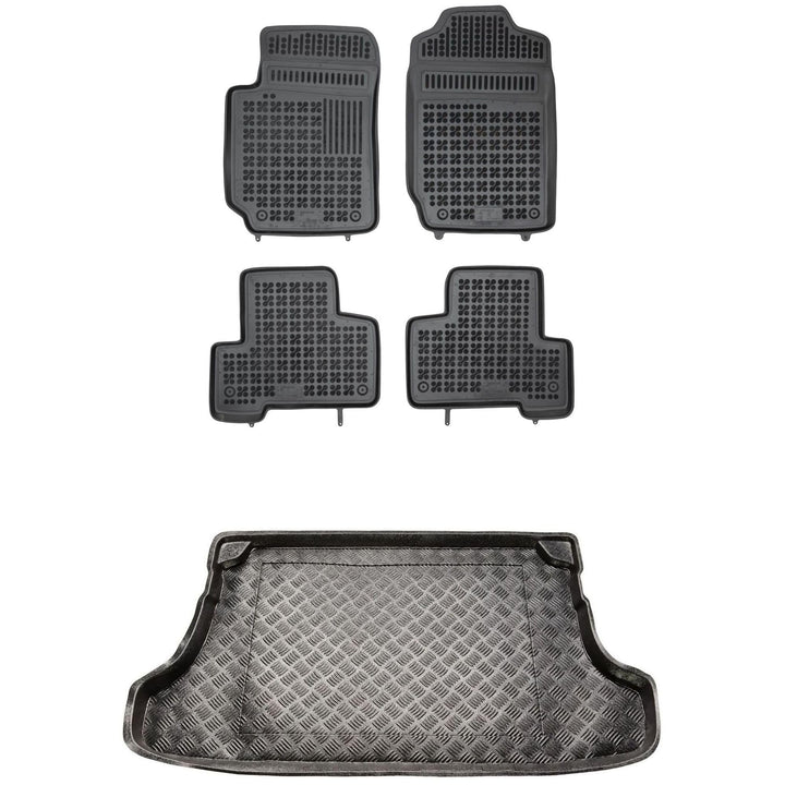 M MOTOS Satz Gummifussmatten und PE Kofferraumwanne für Suzuki Grand Vitara II 2005-2014 - Verbesser