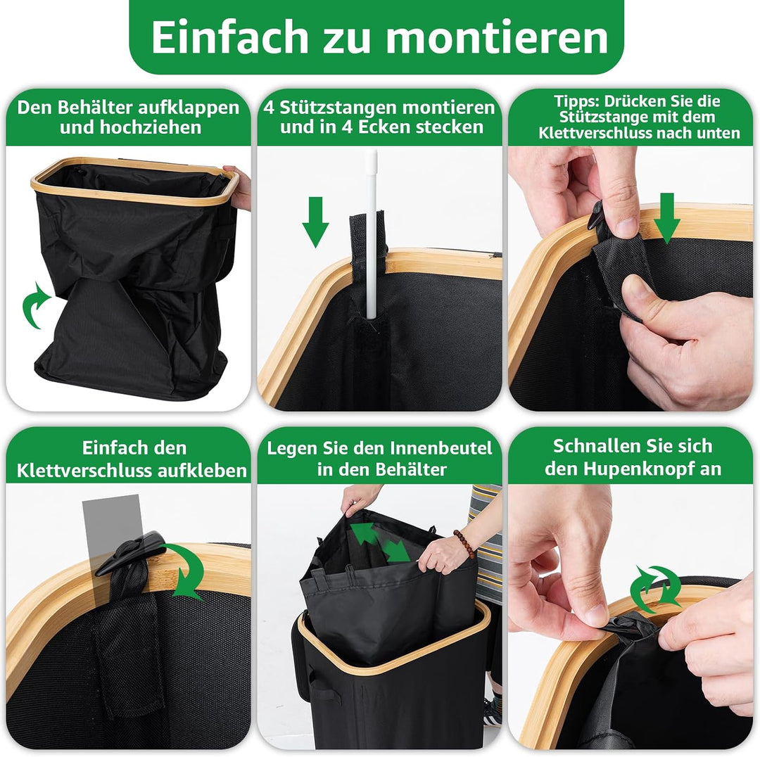 GARPROVM 100L Pfandflaschen Sammelbehälter, Flaschensammler mit Öffnung Sichtfenster 2 Wiederverwend
