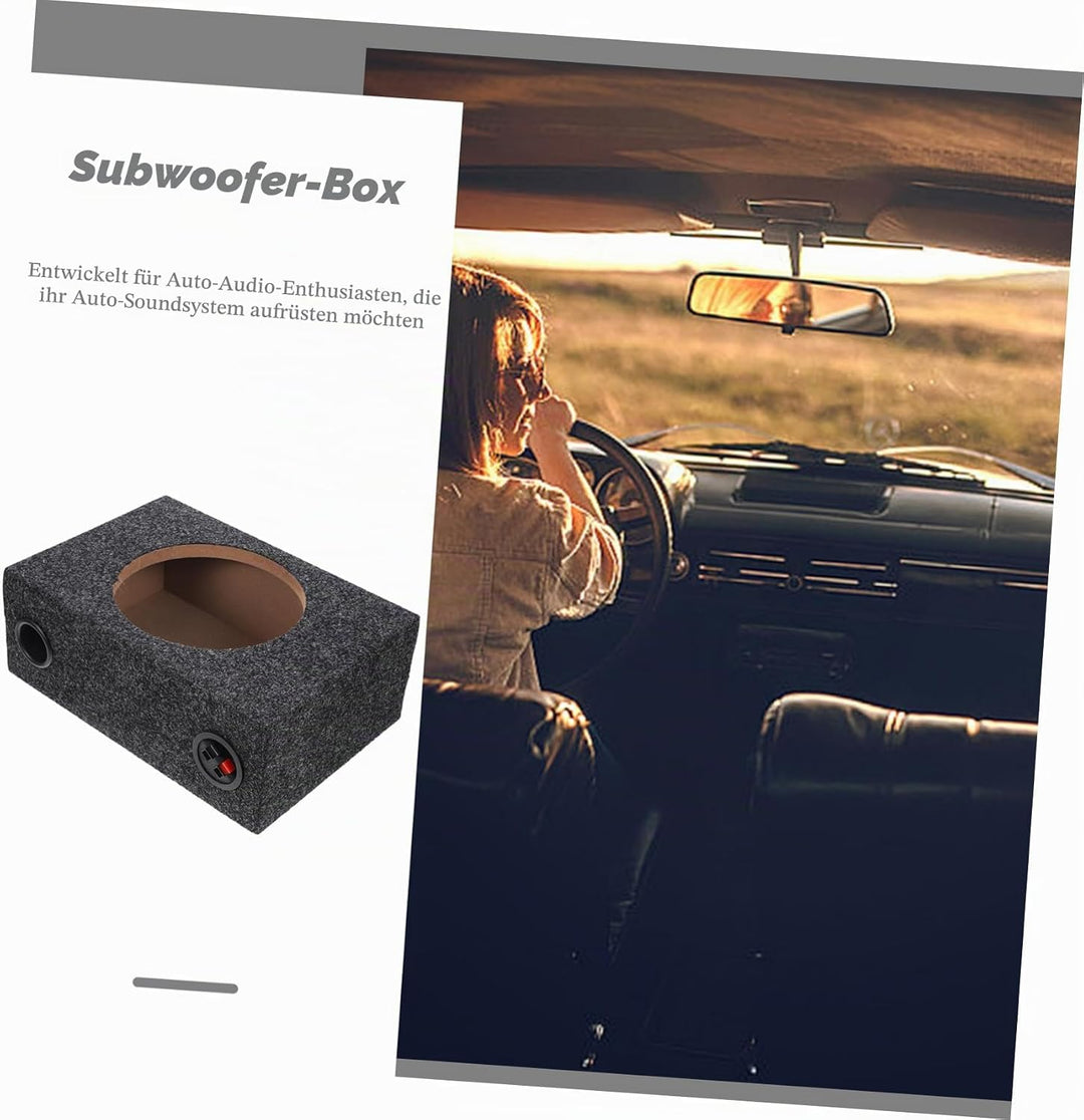 BESTOYARD 8-Zoll Subwoofer Kasten für Single Cab Autos Versiegeltes Gehäuse mit Teppichboden für Ver