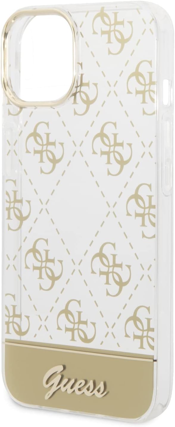 Guess GUHCP14MHG4MHG hülle für iPhone 14 Plus 6,7" Gold/Gold hardcase 4G Pattern Script