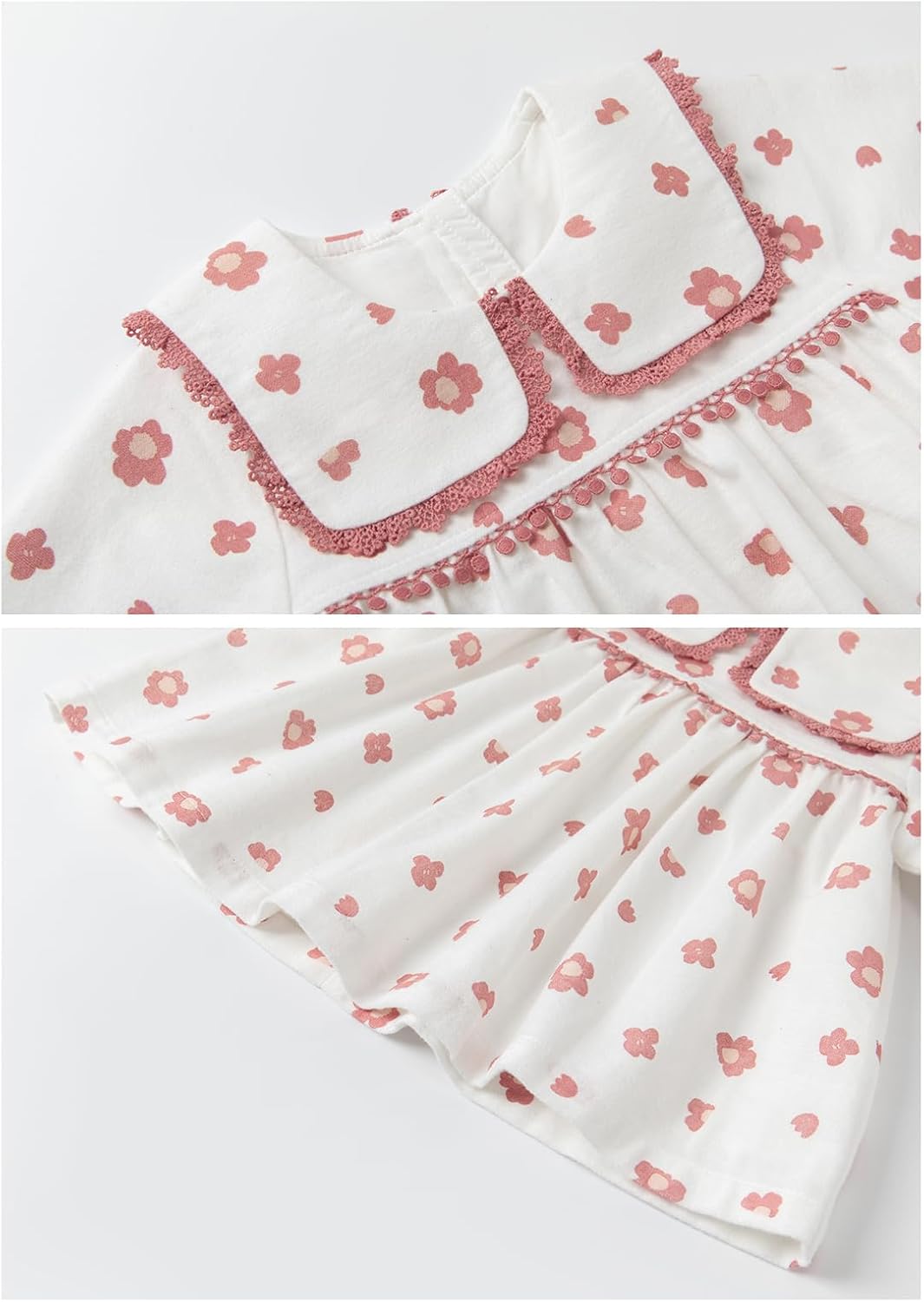 Kinder Bekleidungssets für Baby-Mädchen Baumwolle Langarm Kleid Taille Hose Babykleidung Weiche Baby