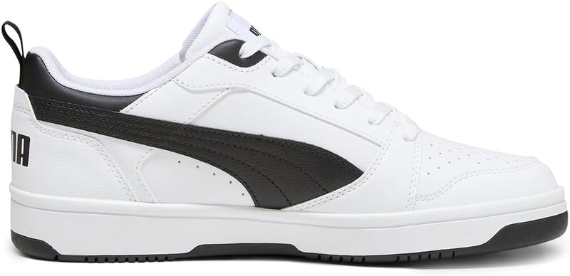 PUMA Herren Rebound V6 Low Leichtathletik-Schuh 47 EU Puma White Puma Black Puma Black, 47 EU Puma W