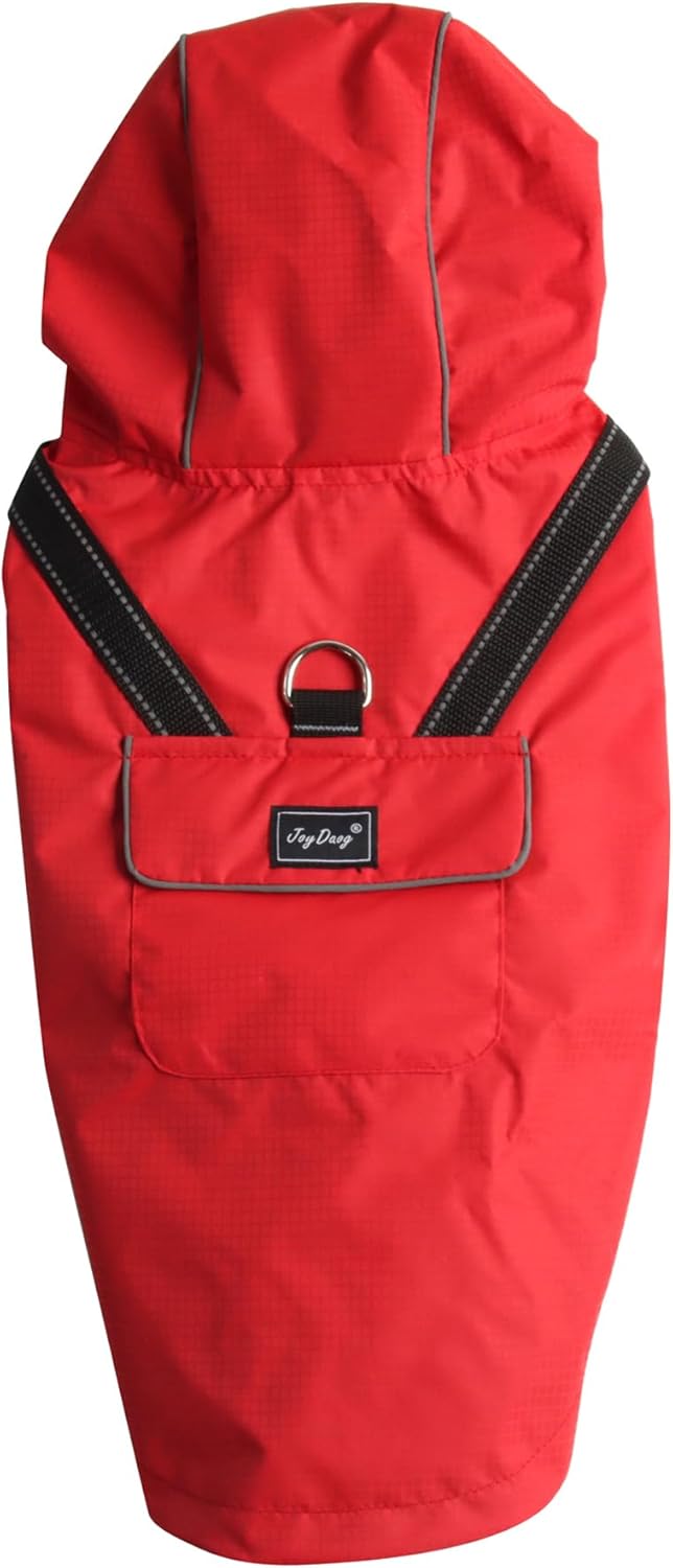 Premium-Regenmantel Mit Kapuze für Mittelgrosse Hunde, Outdoor-Sport, Wasserdichte Regenjacke, Welpe