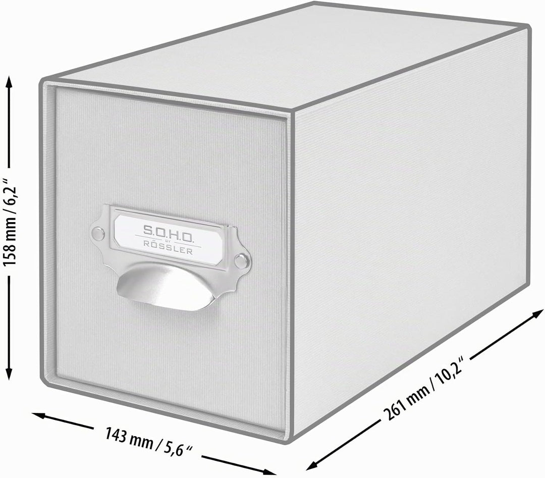 Rössler SOHO CD-Schubladenbox | Schubladen-Aufbewahrungsbox | Organizer mit Schublade | Storage Box
