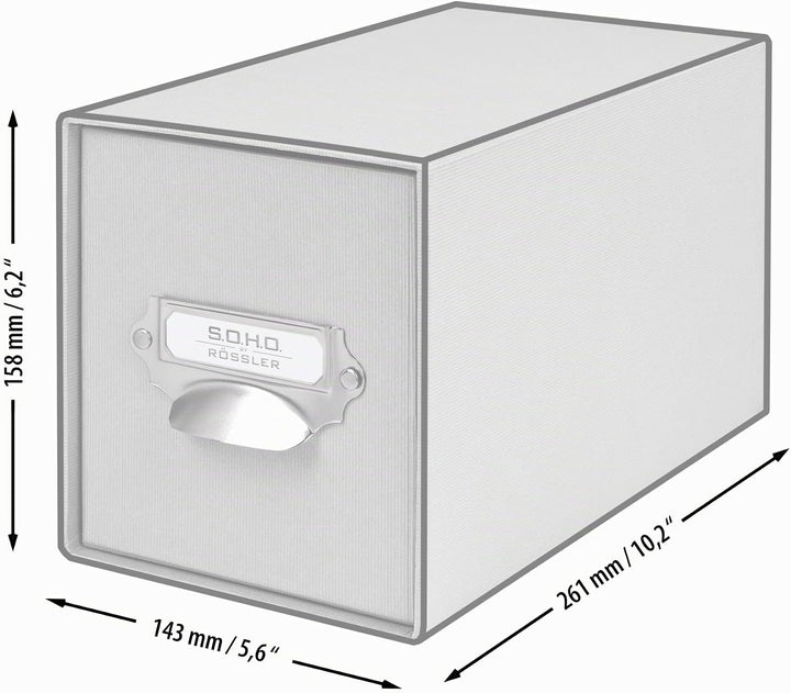 Rössler SOHO CD-Schubladenbox | Schubladen-Aufbewahrungsbox | Organizer mit Schublade | Storage Box