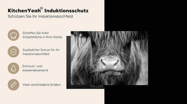 KitchenYeah© Herdabdeckplatte Einteilig Küche Herdabdeckung Induktionsfeld Ceranfeld Herdabdeckplatt