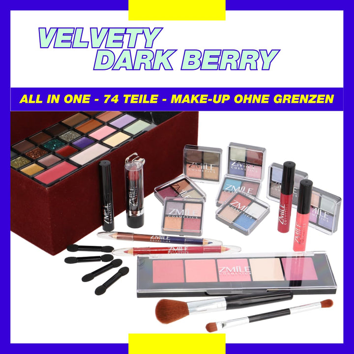 ZMILE COSMETICS Beauty Case Velvety (dark berry) Kosmetikkoffer vegane Kosmetik mit Schminke - Make